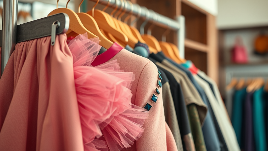 Curated fashion rack with statement styles at Fashion Life Boutique