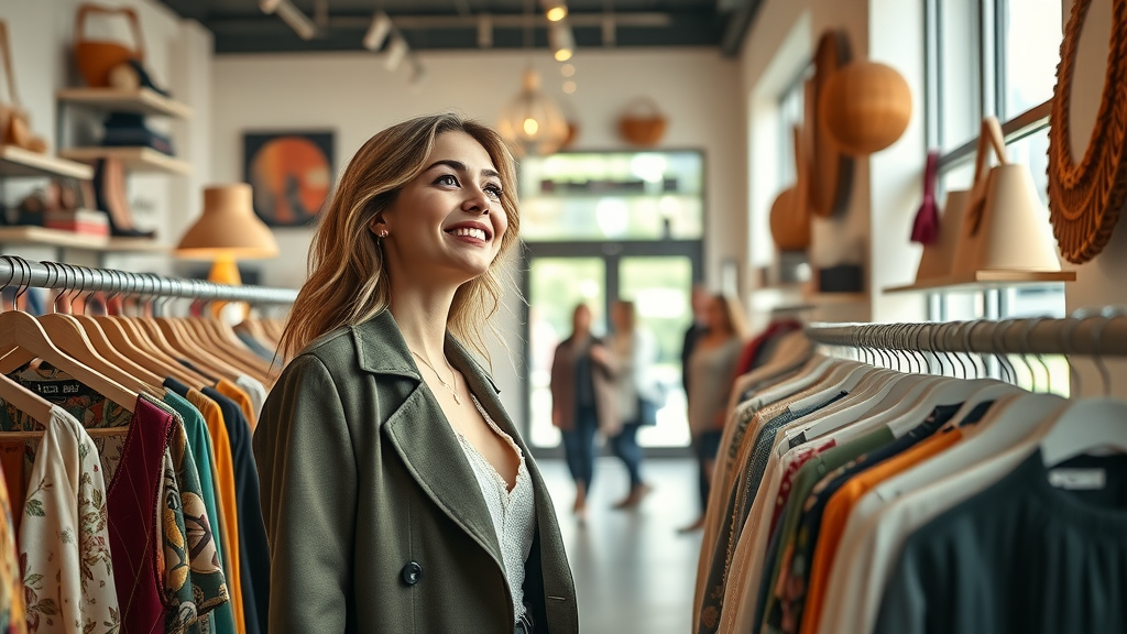 Fashion life boutique curated fashion shopper browsing chic boutique collection
