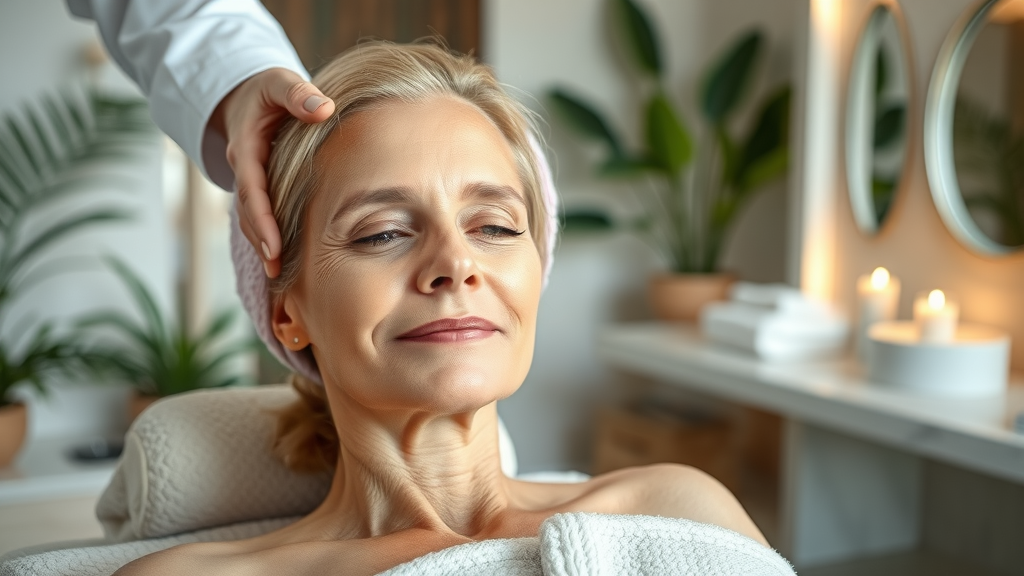 Medical spa facial treatment for radiant skin in a modern luxury spa setting