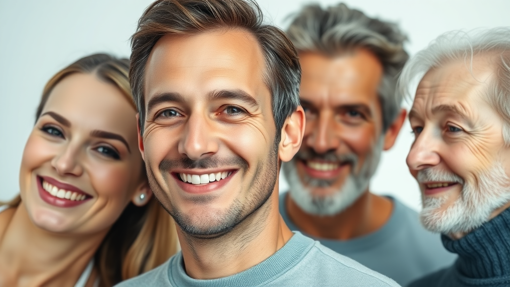 Diverse adults with radiant skin after non surgical treatments