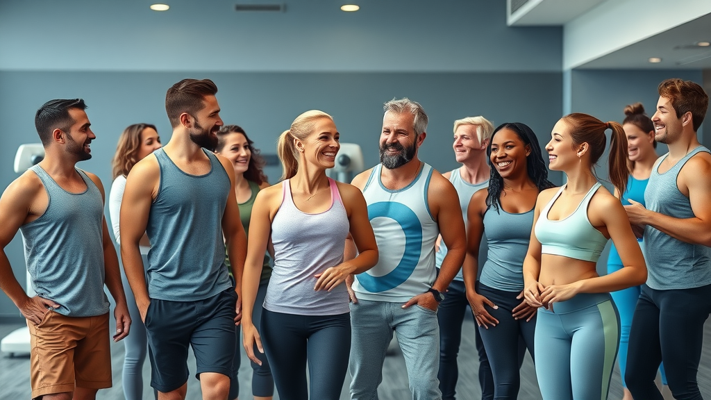 Group celebrating non-invasive body sculpting success at wellness center