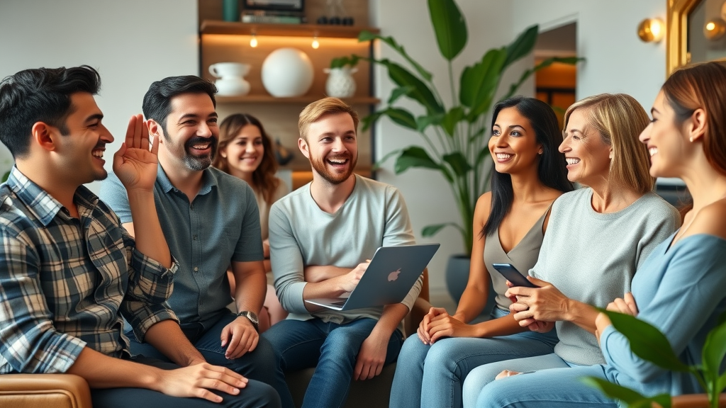 Happy group celebrates positive results at leading plastic surgery clinic