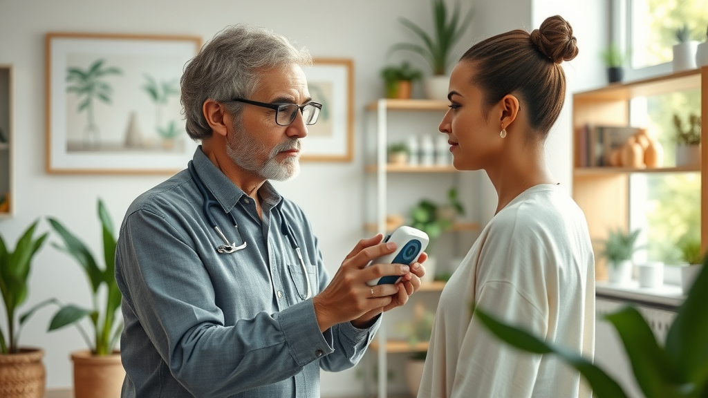 Alternative medicine expert using technology for holistic health assessment