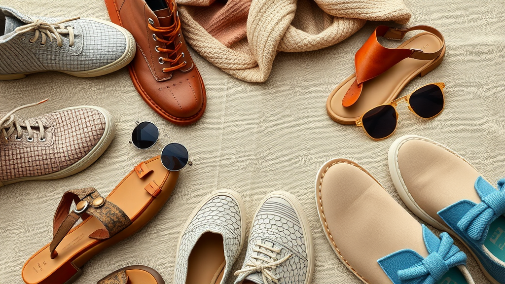 Flat lay of trendy women