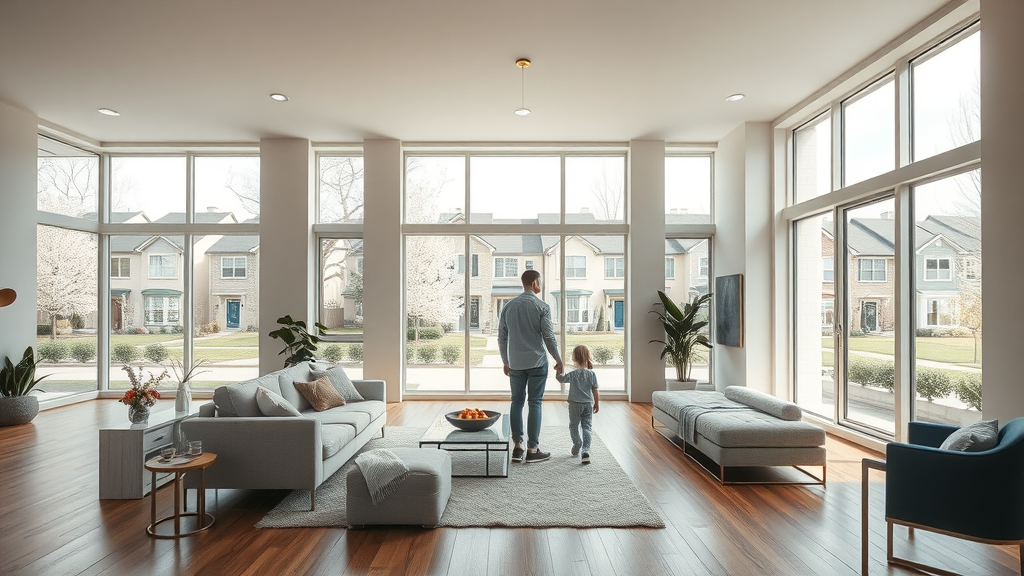 Family enjoying a new construction home
