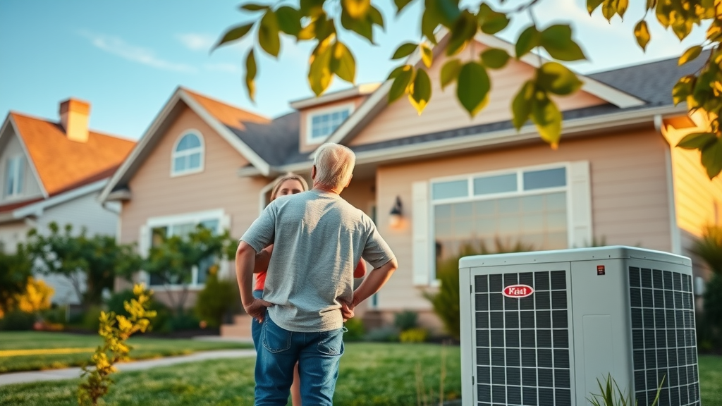 Homeowners admire their house