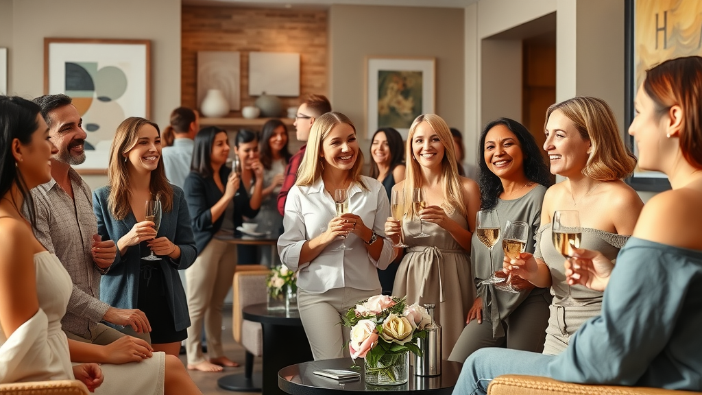 Guests relaxing and connecting at a modern day spa for instant stress relief