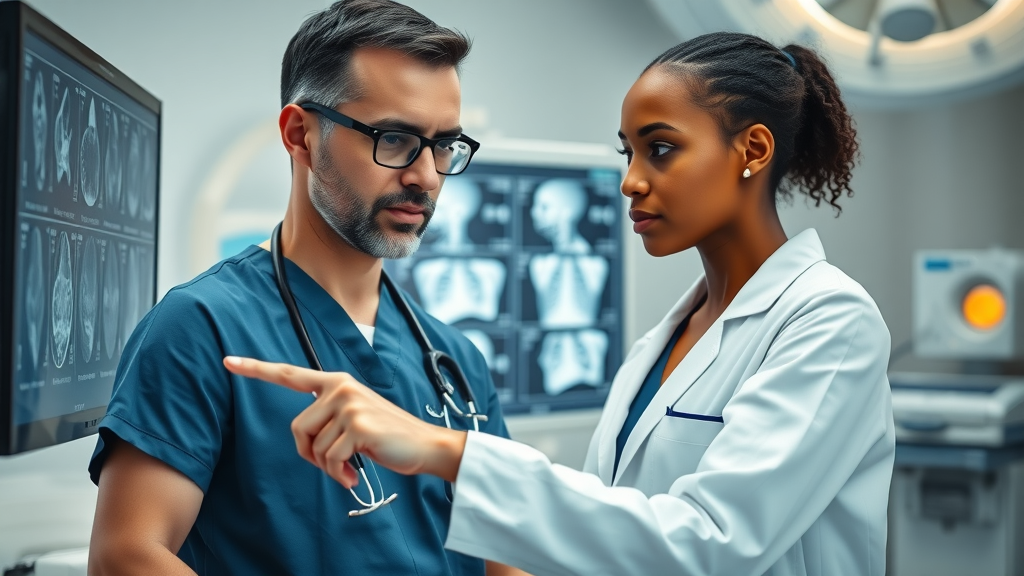 Plastic surgeon explains modern procedure options using imaging scans.