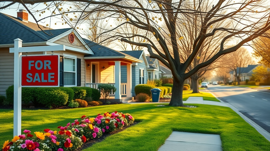 Charming home for sale by real estate agency in vibrant spring neighborhood