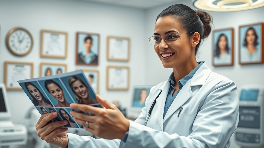 Plastic surgeon discusses patient safety and results in certified medical office.
