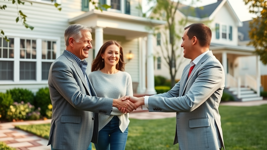 Family completing home purchase with expert real estate agency in New Jersey