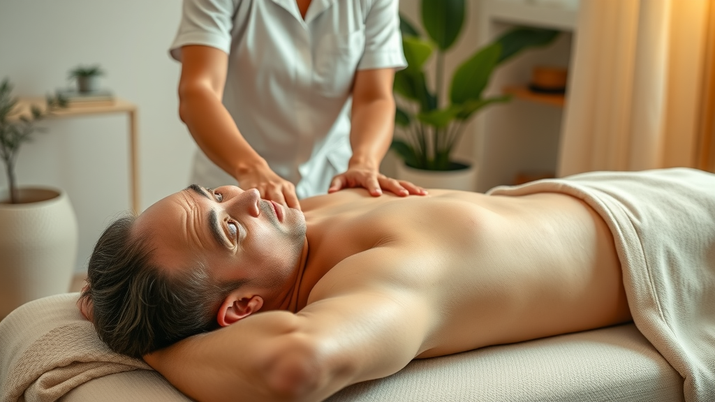 Professional massage therapy session for instant stress relief in tranquil spa.