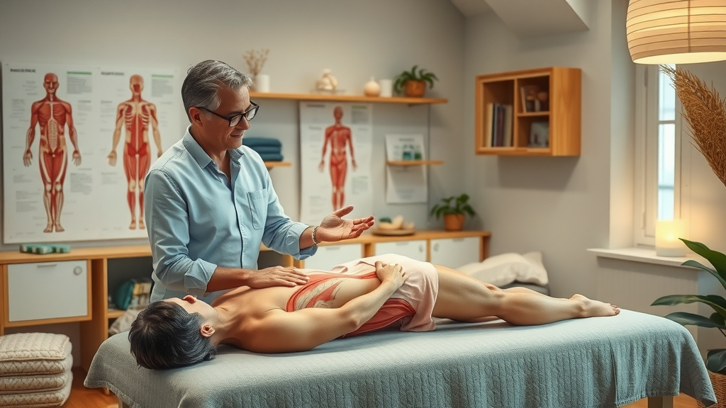 Medical massage therapy education and treatment in health-focused clinic