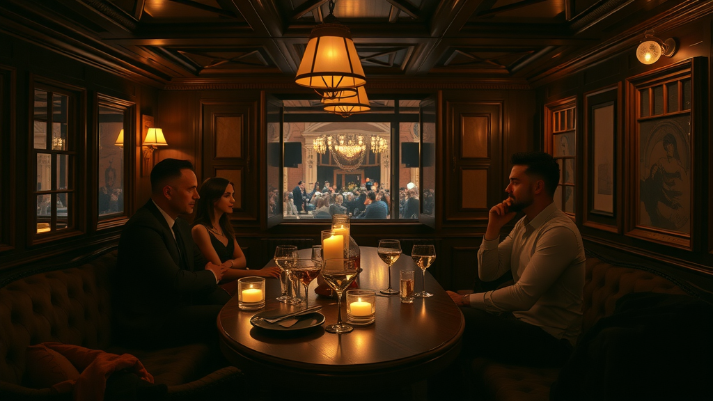 Exclusive event ticket holders enjoying speakeasy access under concert venue