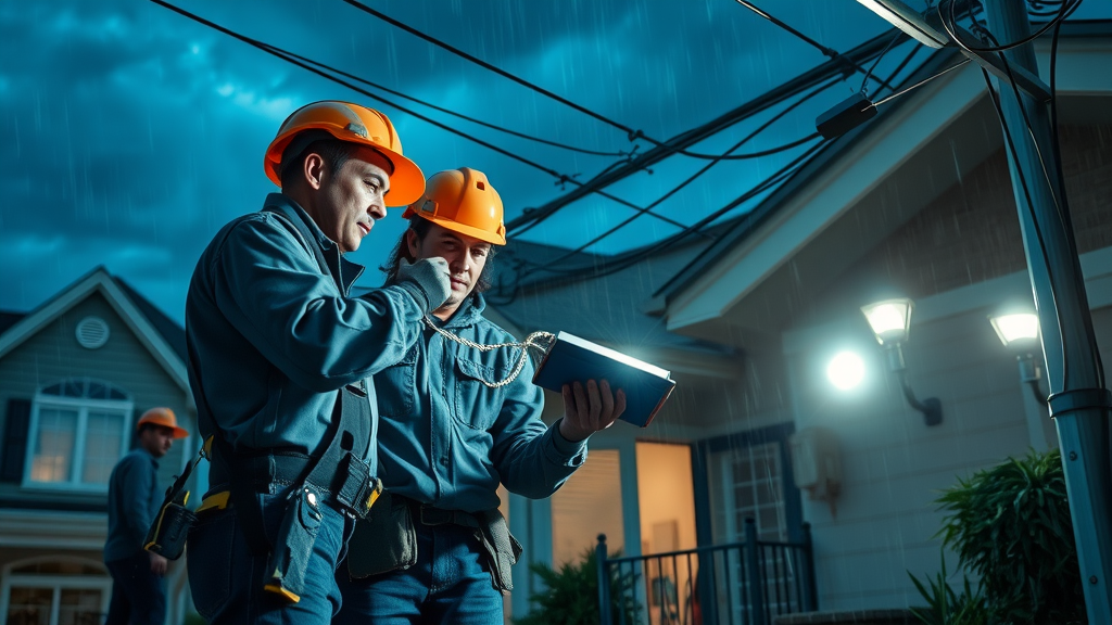 Electrical repair experts providing fast emergency repair during storm
