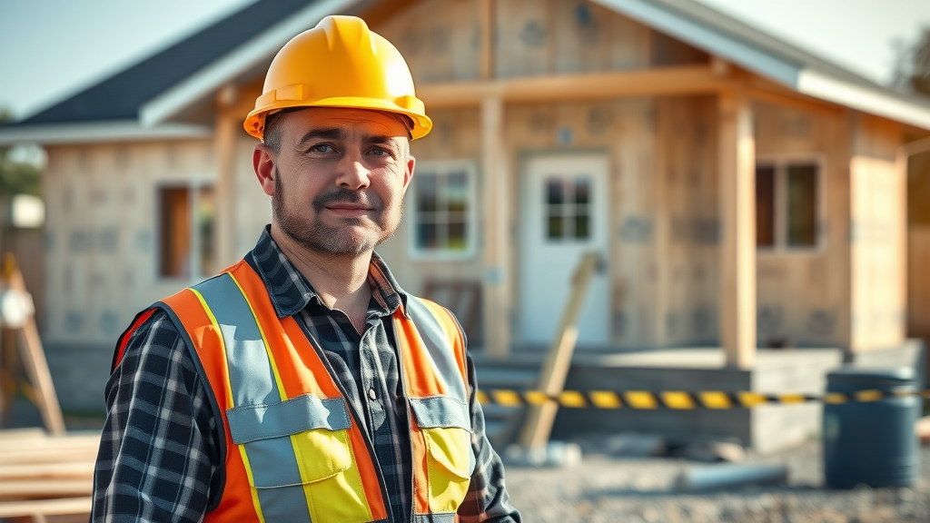 Licensed insured contractor overseeing safe, insured construction site operations