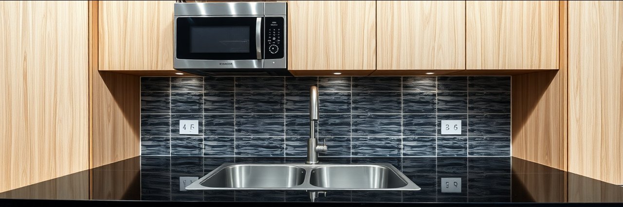 Modern kitchen remodel with wood cabinets, stainless appliances, and expert general contracting services.