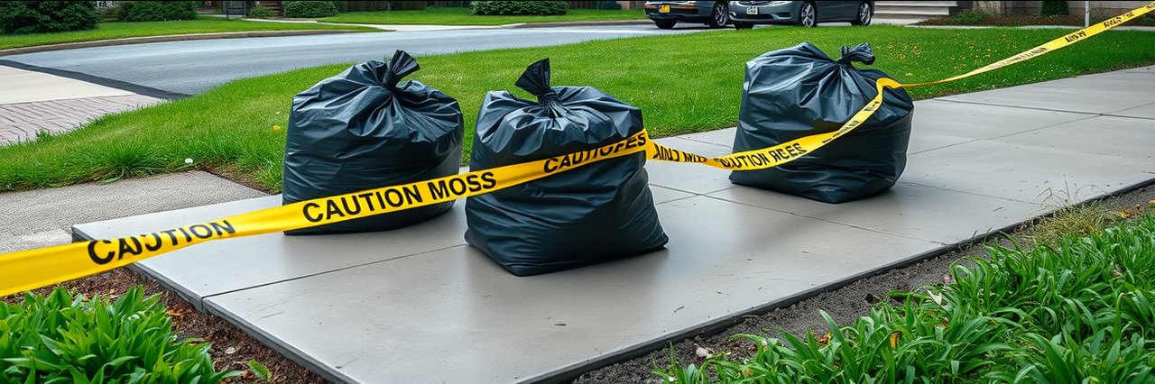 NYC general contractor sidewalk construction with caution tape and fresh concrete
