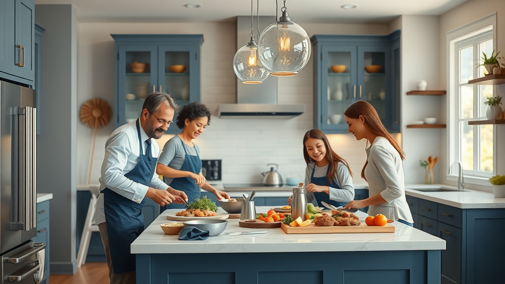 Home remodeling services deliver contemporary kitchen perfect for family gatherings