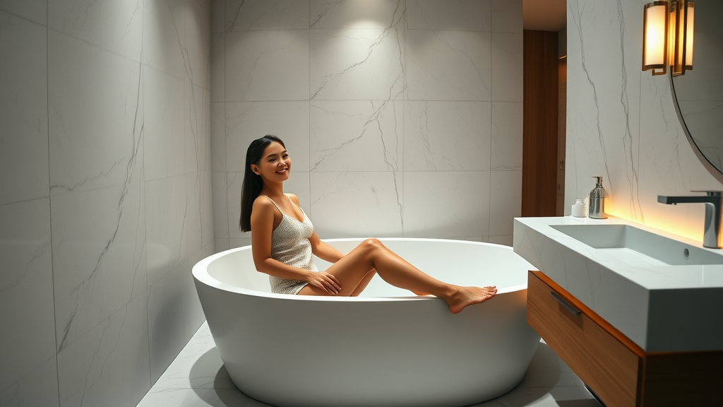 High-end NYC bathroom renovation maximizing compact space with luxury details